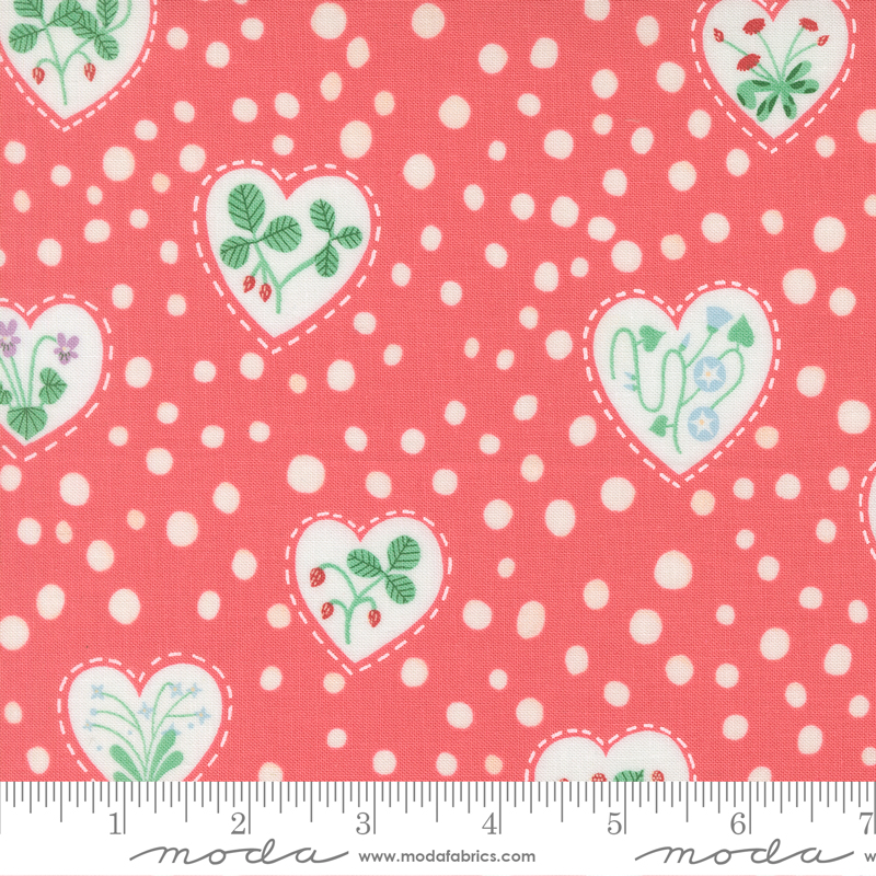 37144-14 Funny Valentine Flower Heart Coral - Image 1