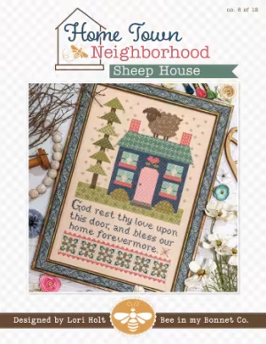Home Town Neighborhood Sheep House Cross Stitch Pattern