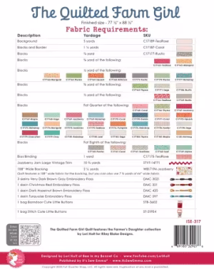 The Quilted Farm Girl Cross Stitch Pattern - Image 2