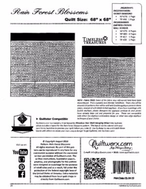 Rain Forest Blossoms Quilt Pattern - Image 2