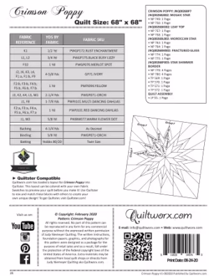 Crimson Poppy Quilt Pattern - Image 2