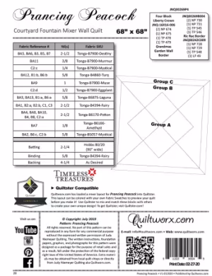 Prancing Peacock Quilt Pattern - Image 2