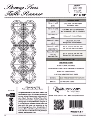 Stormy Seas Table Runner Quilt Pattern - Image 2