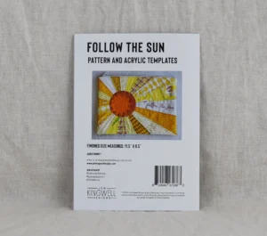 Quippy Zippy Pouch Follow The Sun Pattern And Acrylic Templates - Image 2