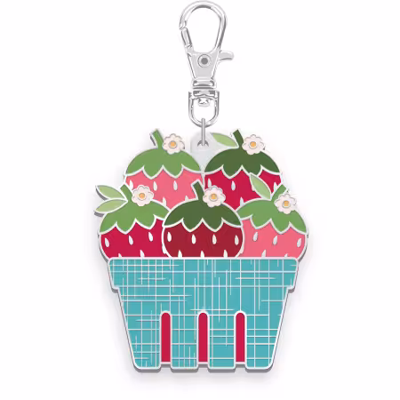 ST-46793 Lori Holt Farmer's Daughter Enamel Happy Charm Berry Basket - Image 1