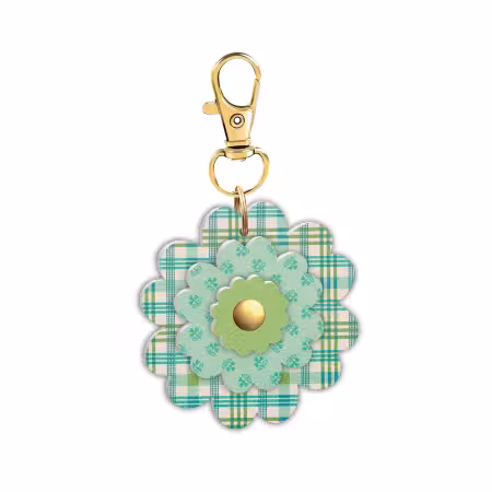 STLR-46824 Lori Holt Farmer's Daughter Leather Flower Charm - Image 1