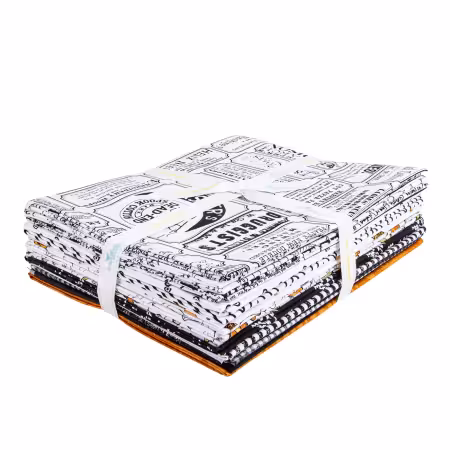 1YD-17600W-13 Scary Scraps White 1 Yard Bundle - Image 1