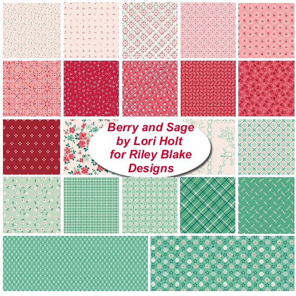 FQBs_3-1153 Berry & Sage Fat Quarter Bundle - Image 1