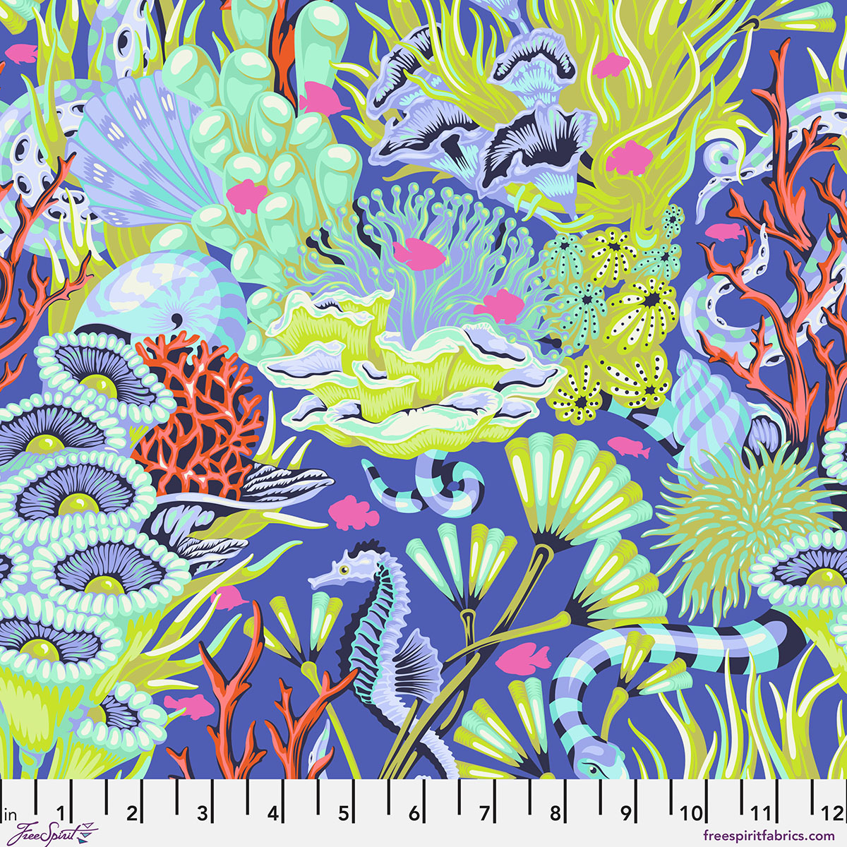PWTP264.MARINE Reef What You Sew Floral Reef Reef What You Sew Marine - Image 1