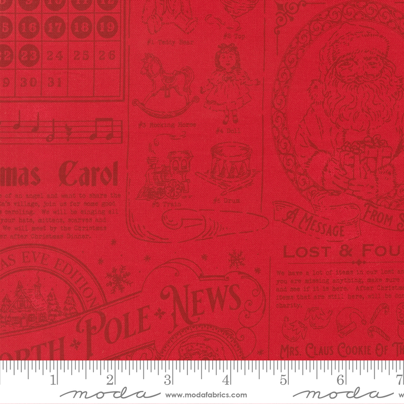 20970-17 Holiday Cheer North Pole News Poinsettia - Image 1