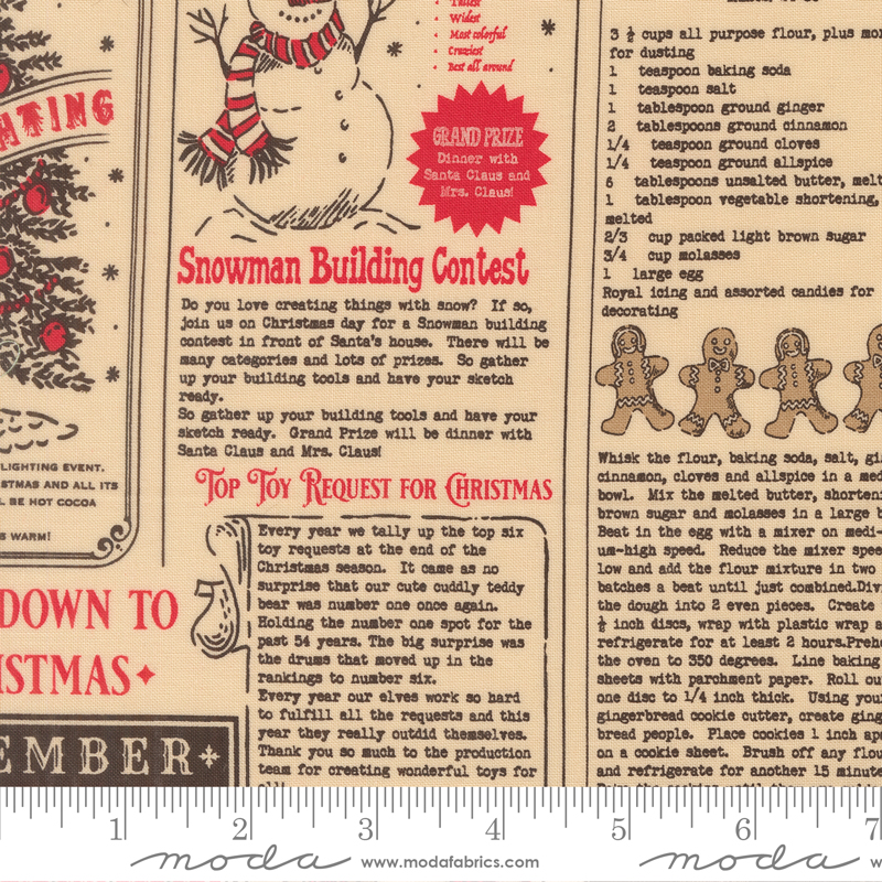 20970-21 Holiday Cheer North Pole News Natural Midnight - Image 1