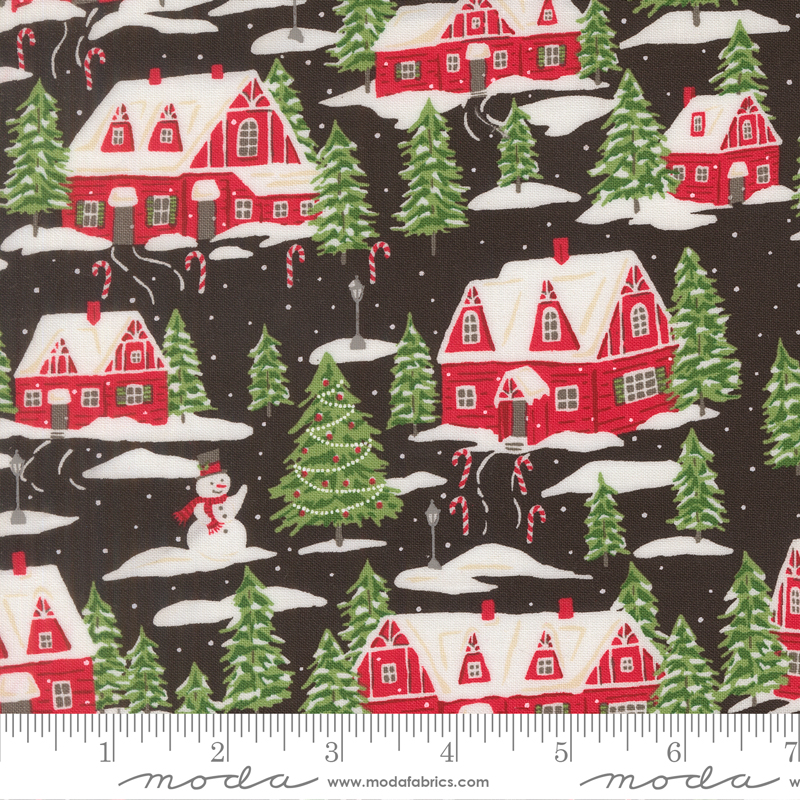 20972-20 Holiday Cheer Cardinals Village Midnight - Image 1