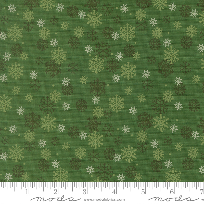 20976-14 Holiday Cheer Snow Flurry Evergreen - Image 1