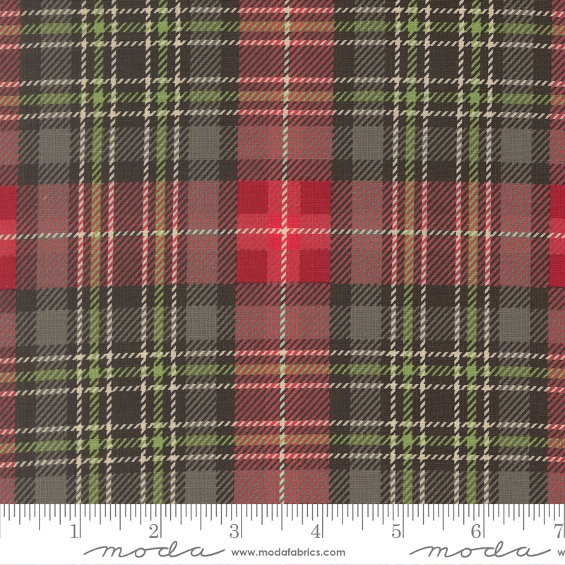 20977-19 Holiday Cheer Christmas Plaid Coal - Image 1
