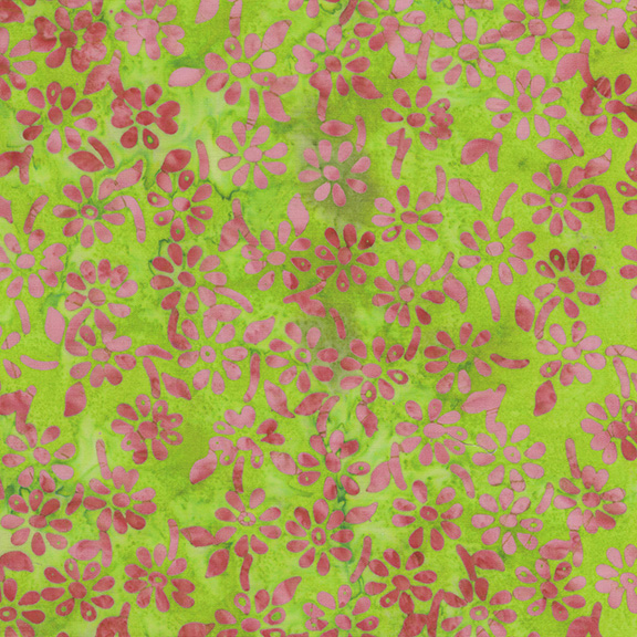 3776Q-X French Rose Daisies Lime - Image 1