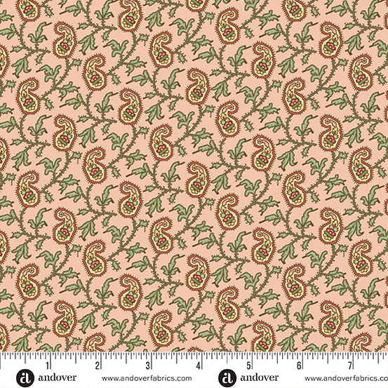 72dpi-A-10348-E Jingle Bell Paisley Vine Candy - Image 1