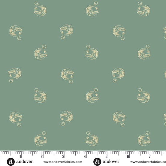 72dpi-A-10352-B Jingle Bell Bells Vintage Blue - Image 1