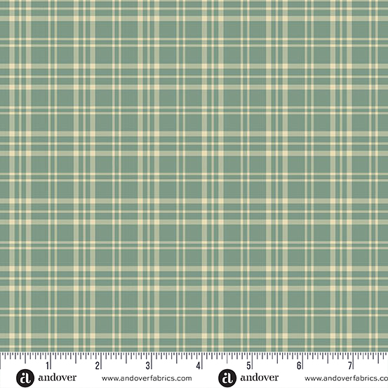 72dpi-A-10356-B Jingle Bell Pajama Plaid Vintage Blue - Image 1