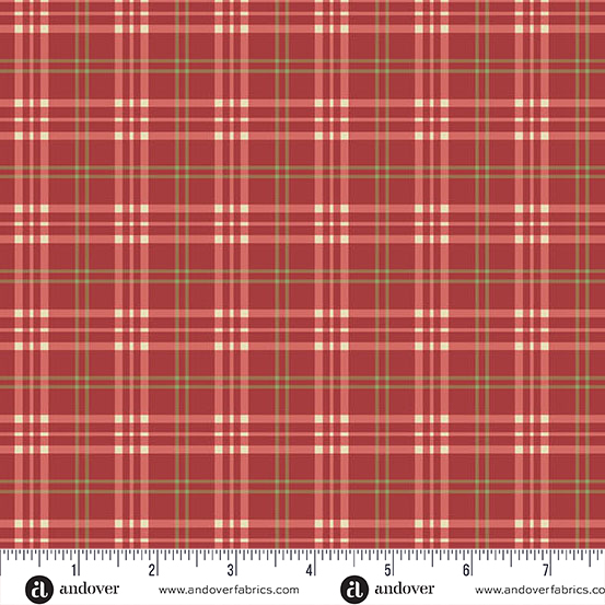 72dpi-A-10356-R Jingle Bell Pajama Plaid Cranberry - Image 1
