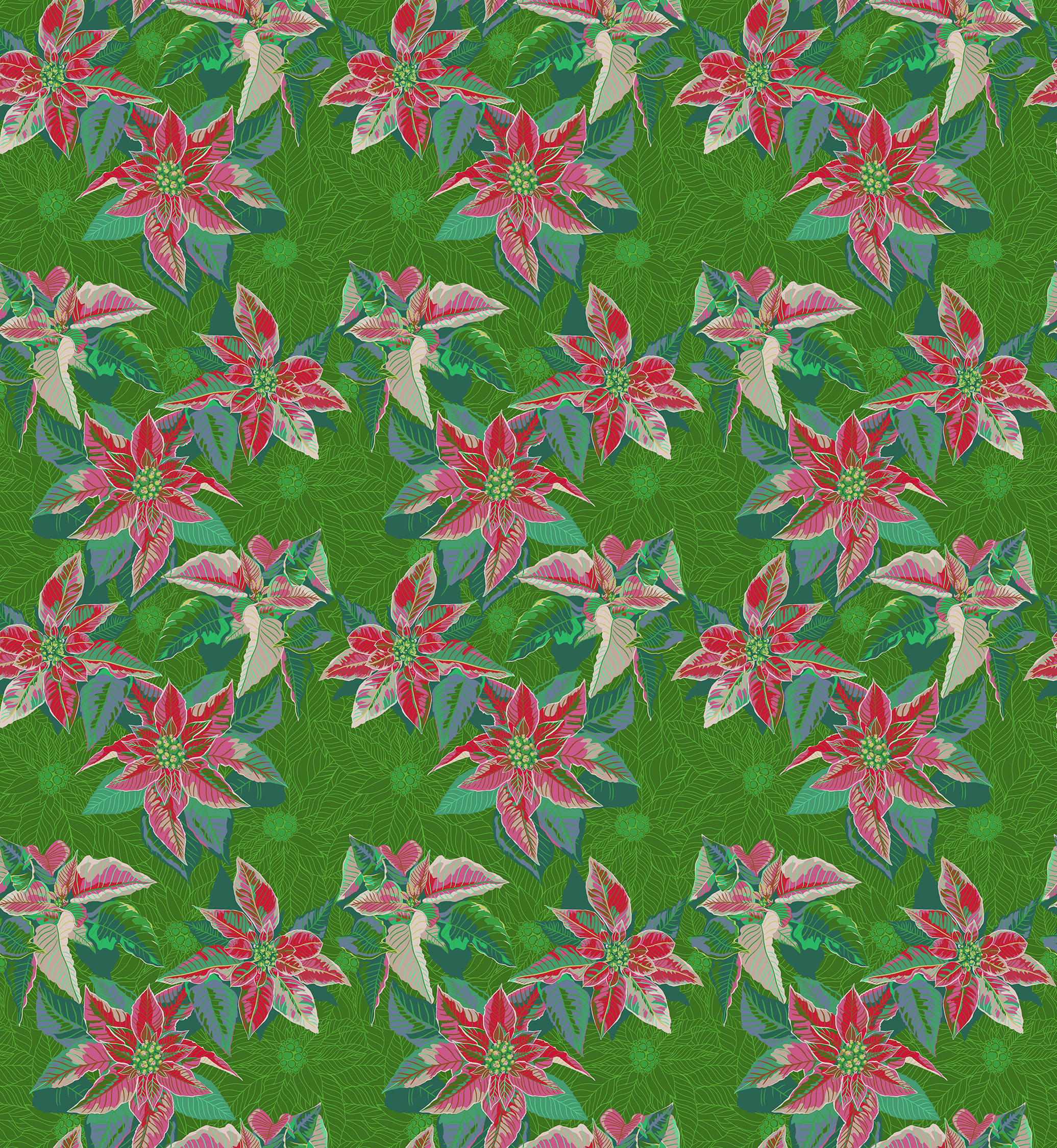 AMT166-72C Cozy Christmas Poinsettia Housewarming - Image 1