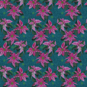 Cozy Christmas Poinsettia Flourish