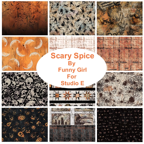 FQBs_3-1159 Scary Spice Fat Quarter Bundle - Image 1