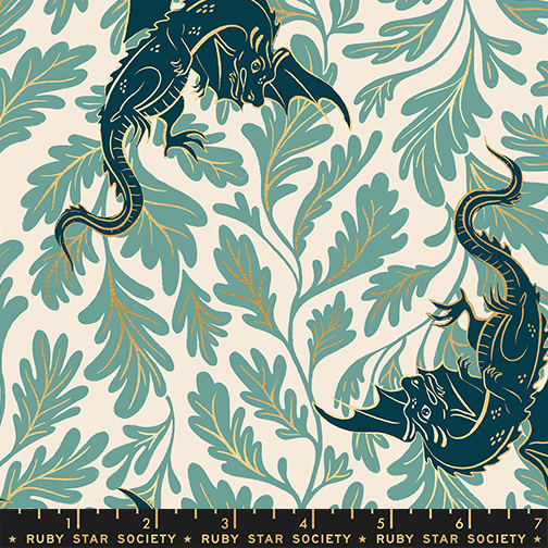 RS 2132 13M Fire Glow Dragon Lair Watercress Metallic - Image 1