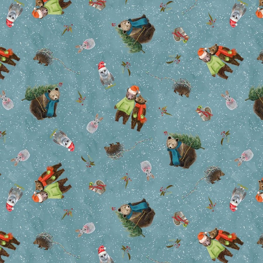 9234-79 Holly Woods Woodland Toss Slate - Image 1