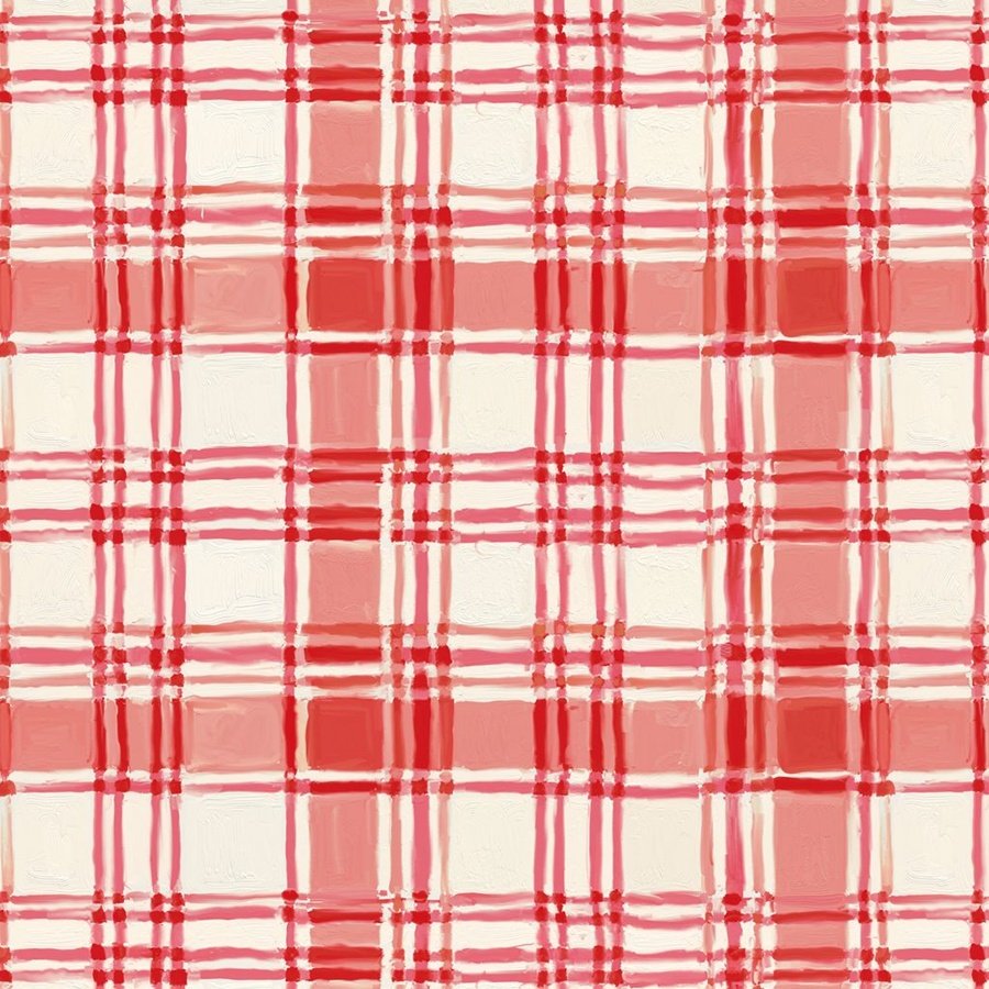 9241-83 Holly Woods Painted Plaid Coral - Image 1