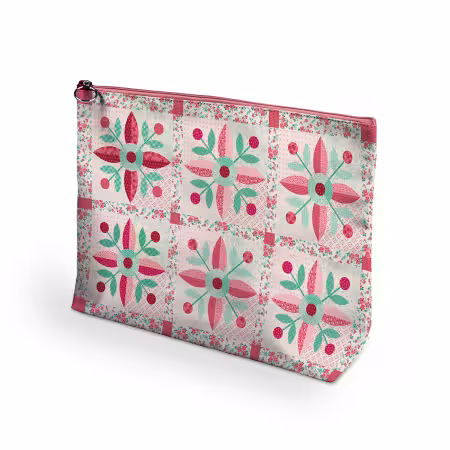 ST-48379 Lori Holt Berry & Sage Vinyl Project Bag - Image 1