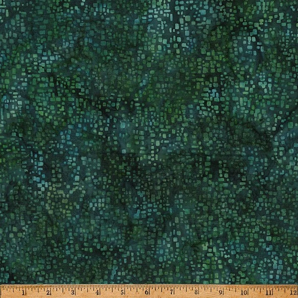 X2655H-189 Bali Square Dots Christmas Green - Image 1