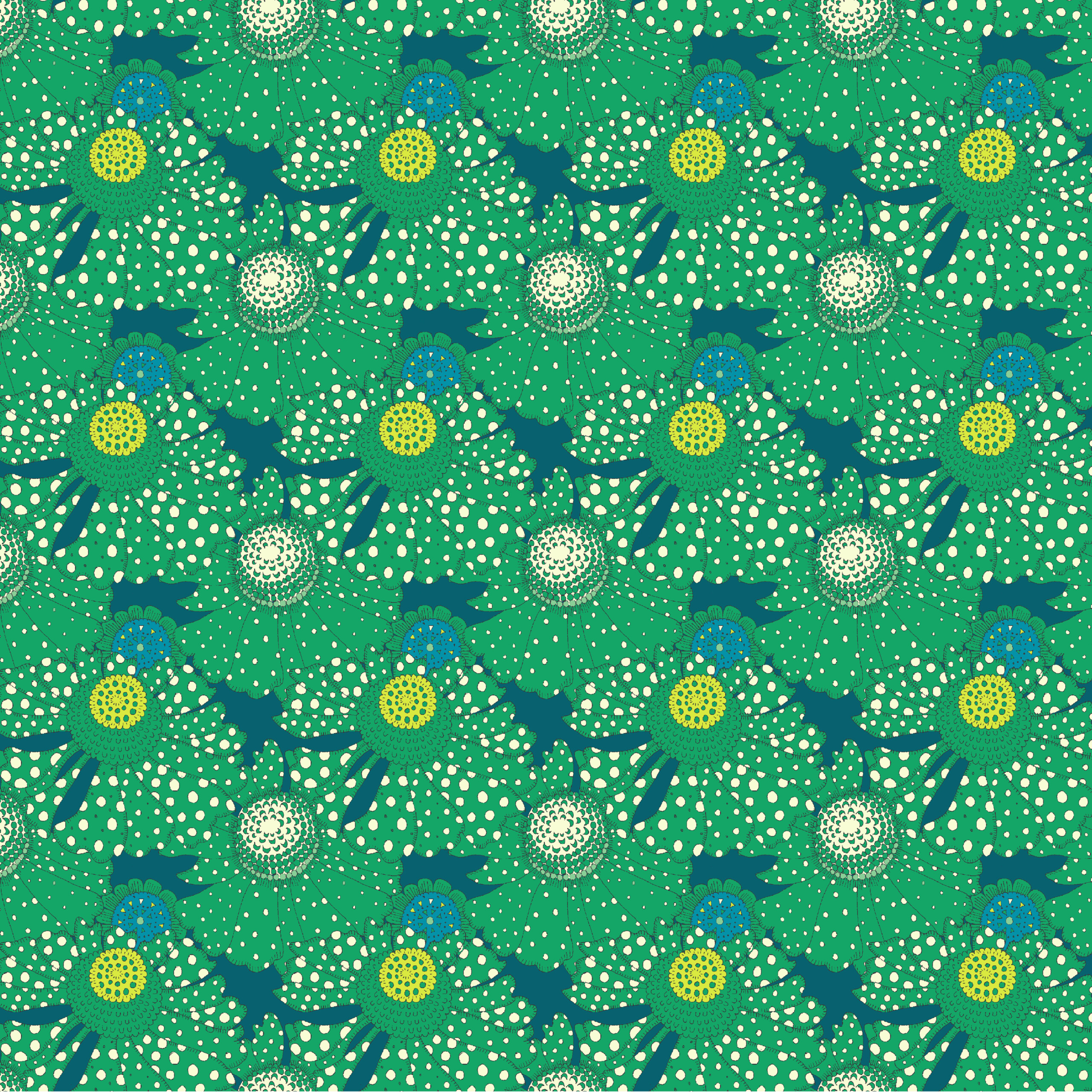 54975D-5 Chlorophyll Sunshine Polka flower Chlorophyll - Image 1