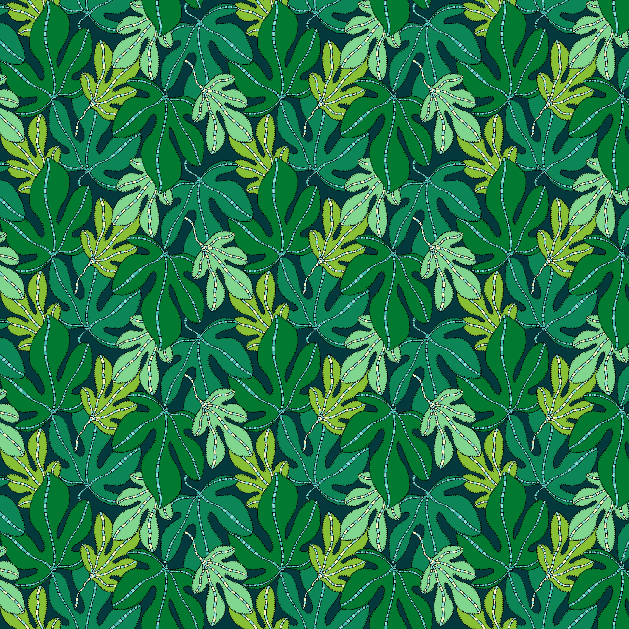 54976D-6 Forest Sunshine Monstera Forest - Image 1