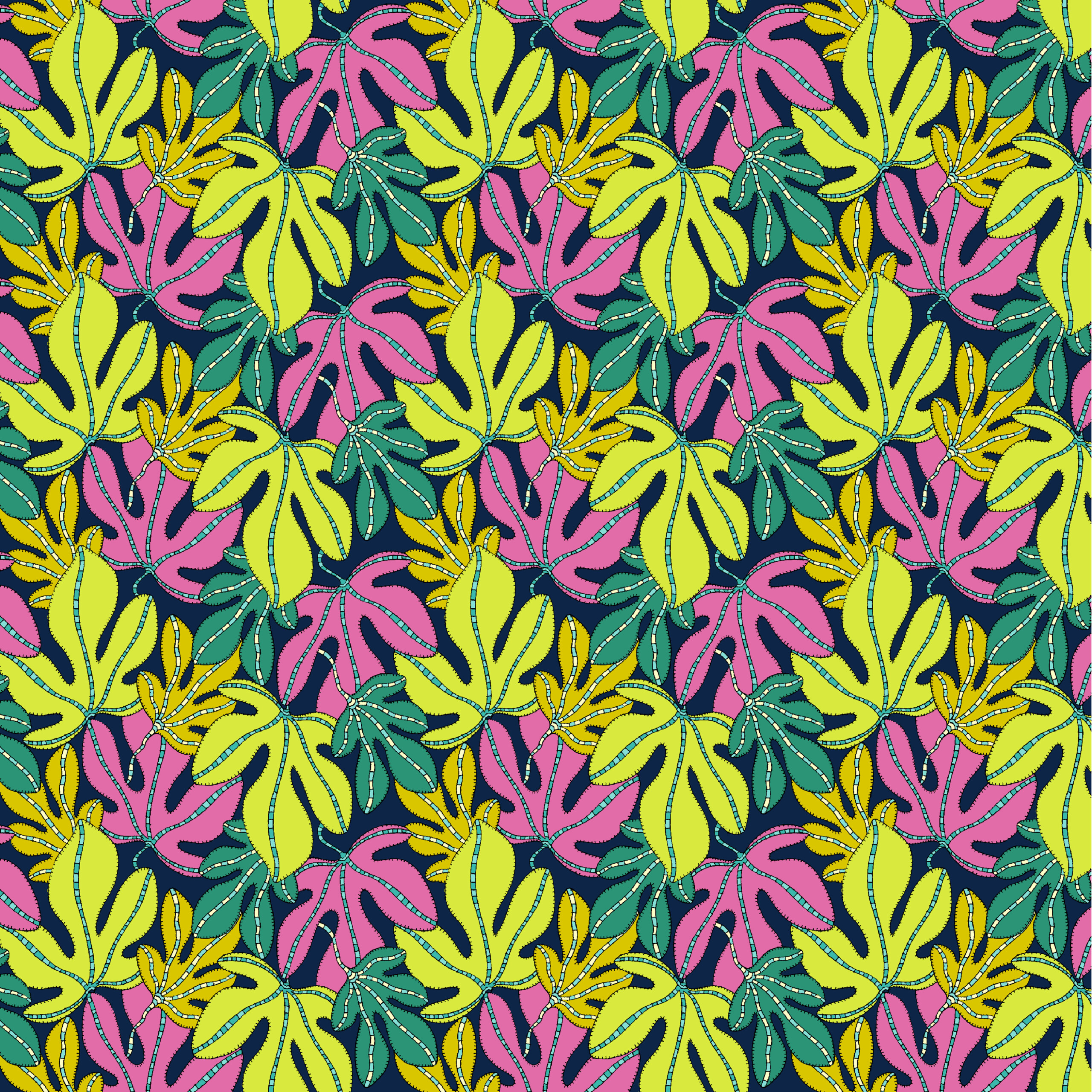 54976D-X-Multi Sunshine Monstera Multi - Image 1