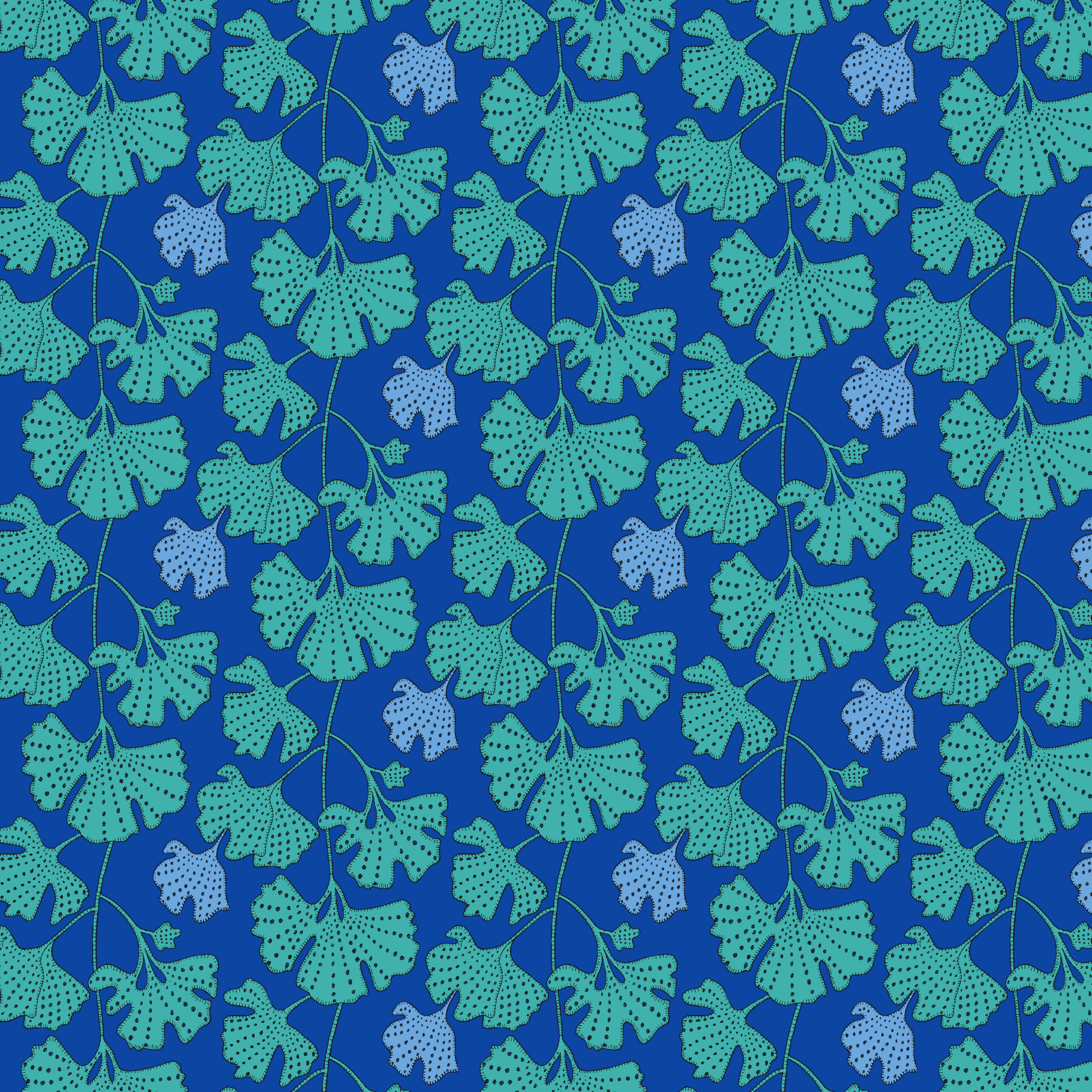 54978D-10 Cerulean Sunshine Ginkgo Cerulean - Image 1