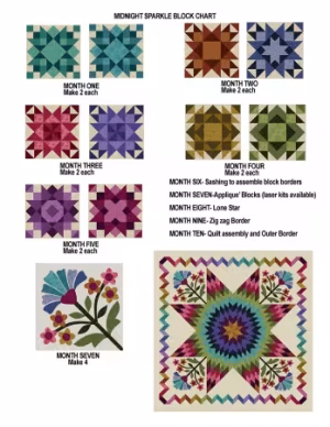 Midnight Sparkle BOM Quilt Pattern - Image 2