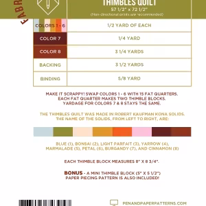 Thimbles Quilt Pattern - Image 2