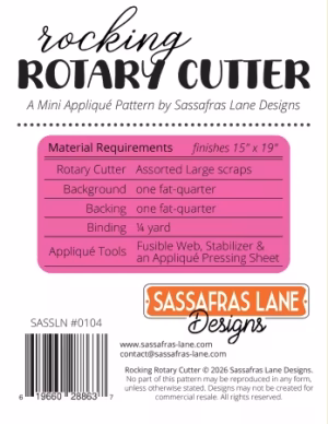 Rocking Rotary Cutter Mini Quilt Pattern - Image 2