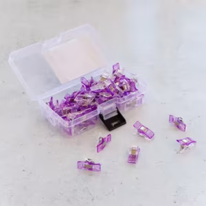Sallie Tomato Purple Sewing Clips 50pk - Image 2