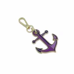 Sallie Tomato X Tula Pink Floral Reef Collection: Anchors Aweigh UltraViolet Bag Charm