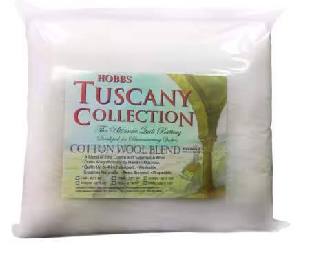 TCW120 Hobbs Tuscany 20% Wool 80% Cotton Batting King 120in X 120in - Image 1