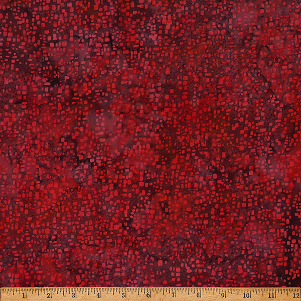 X2655-78-Scarlet Bali Square Dots Scarlet - Image 1