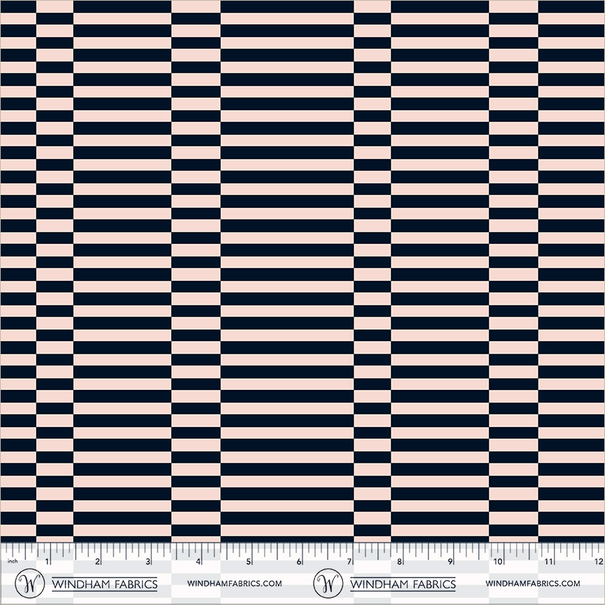 55379-9-Blush-Ink Annabel's Blenders Broken Stripe Blush/Ink - Image 1