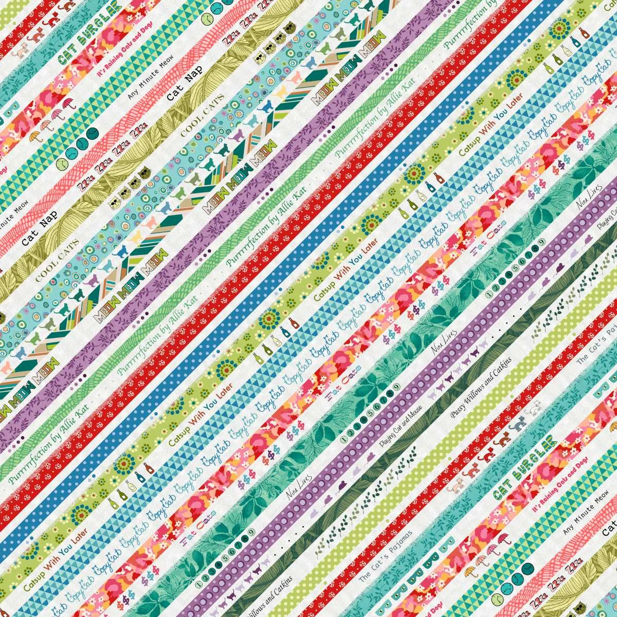 8954-01 Meow Mix Selvedge Stripe - Image 1