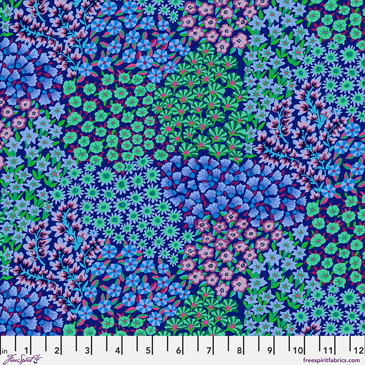 CLGP005.BLUE Kaffe Fassett Cotton Lawn Persian Garden Blue 108" Wideback - Image 1