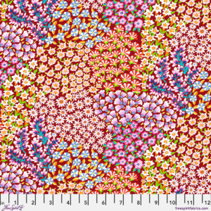 Kaffe Fassett Cotton Lawn Persian Garden Rust 108" Wideback