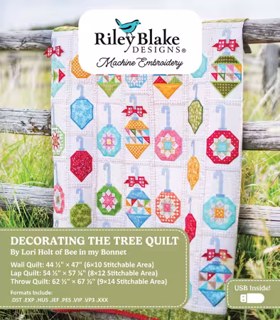 ME018DTT25R5 Decorating The Tree Quilt Machine Embroidery - USB - Image 1