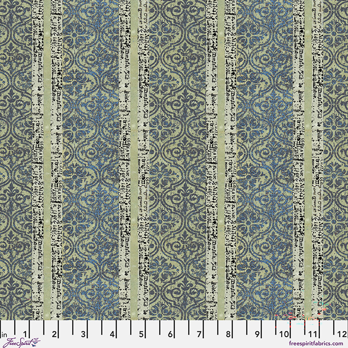 PWSE067.SAGE One Layer Away Text Tile Sage - Image 1