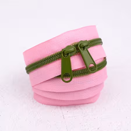 RRZIP30-401 Renaissance Ribbons 30" Handbag Zipper Olive Blossom - Image 1
