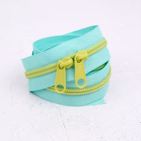 RRZIP30-602 Renaissance Ribbons 30" Handbag Zipper Lime Splash - Image 1